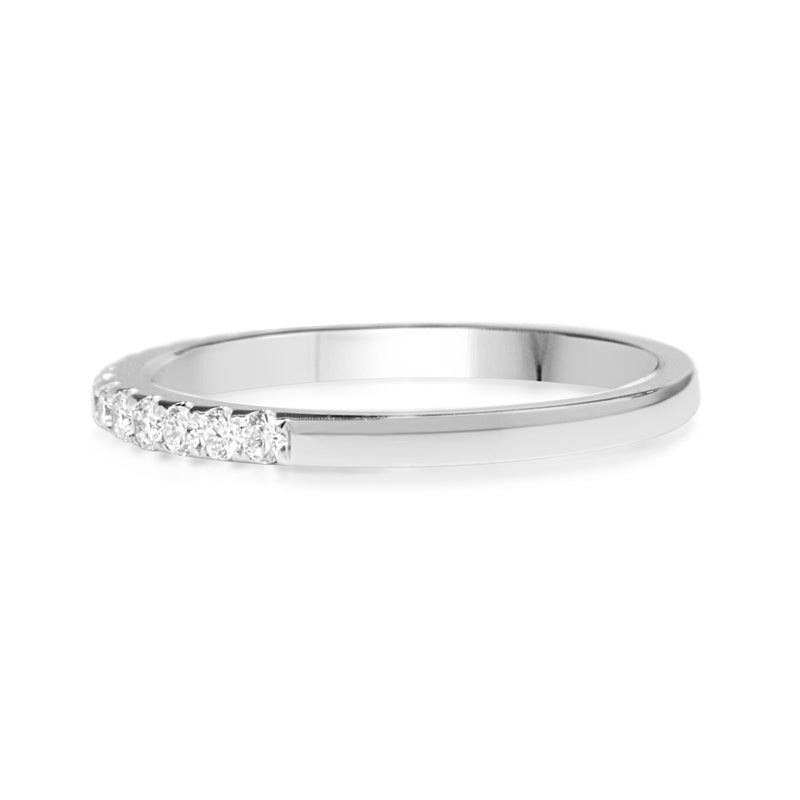 18ct White Gold .20ct Diamond Half Hoop Band