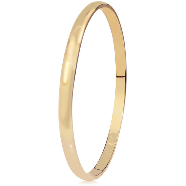 9ct Rose Gold Solid Round Bangle