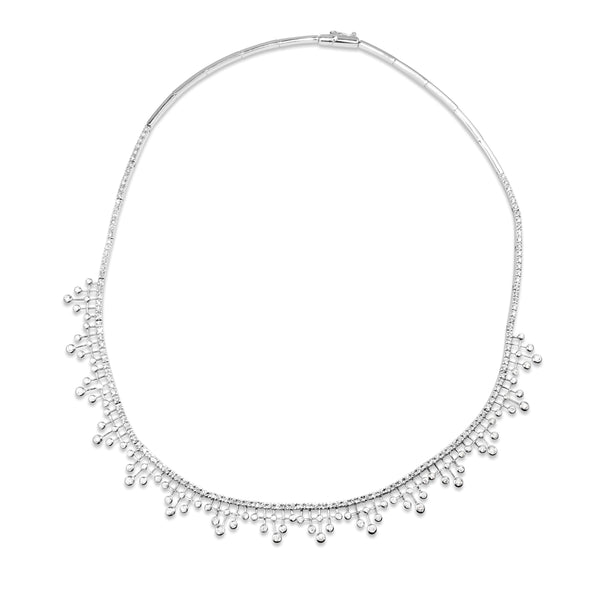 18ct White Gold Diamond Collier Necklace