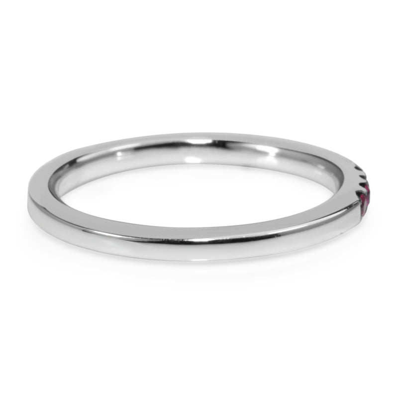 18ct White Gold Ruby Band