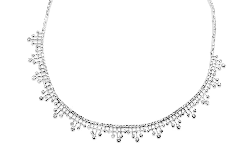 18ct White Gold Diamond Collier Necklace