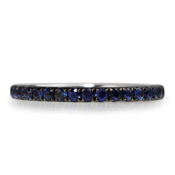 18ct White Gold Sapphire Band