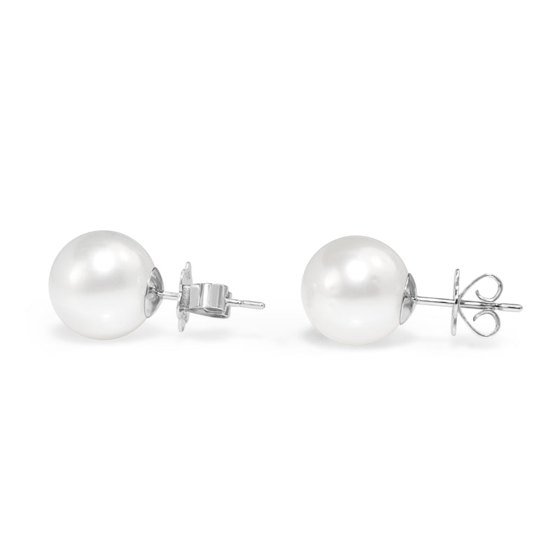18ct White Gold South Sea 10.5mm Pearl Stud Earrings