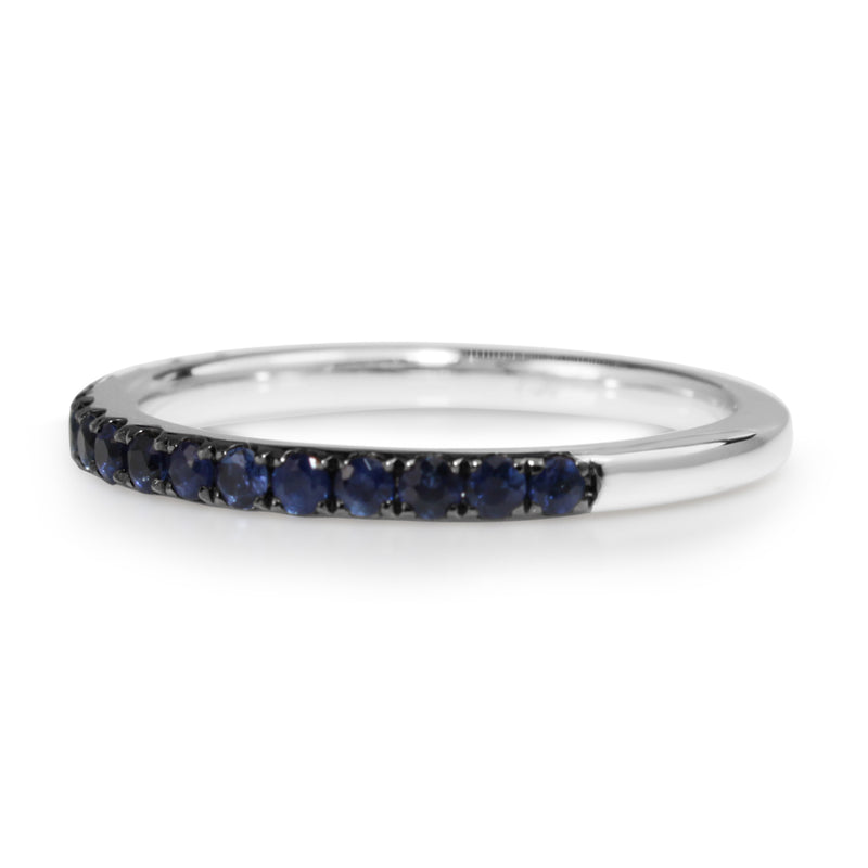 18ct White Gold Sapphire Band