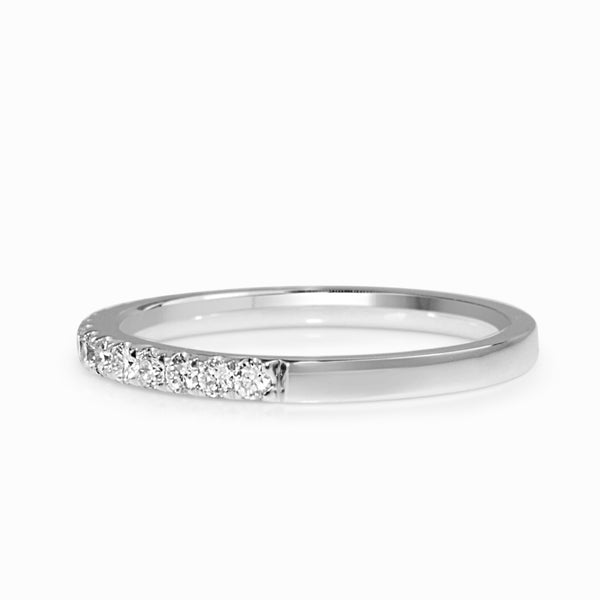 18ct White Gold 1.85mm Diamond Half Hoop Band