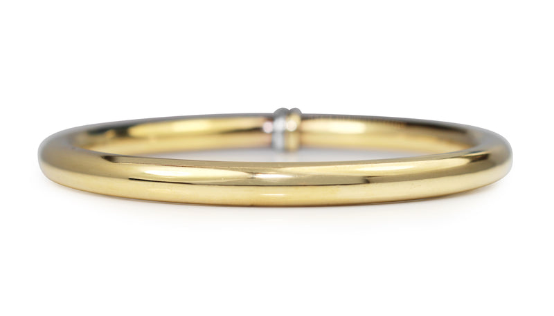 9ct Yellow Gold and Silver Filled Round Golf Bangle