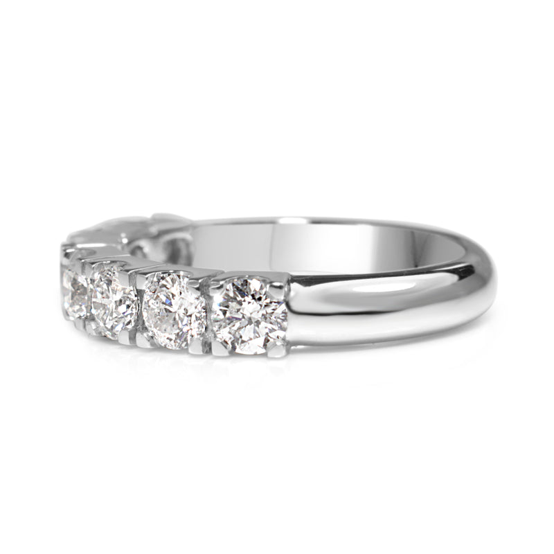 14ct White Gold 7 Stone Diamond Ring