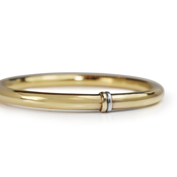 9ct Yellow Gold and Silver Filled Round Golf Bangle