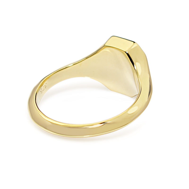 9ct Yellow Gold Diamond Signet Ring