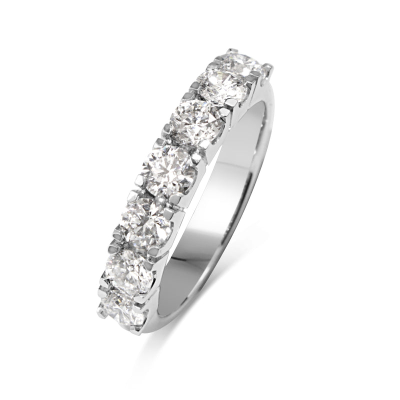 14ct White Gold 7 Stone Diamond Ring