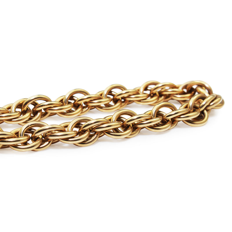 9ct Yellow Gold Fancy Link Bracelet with Padlock Clasp