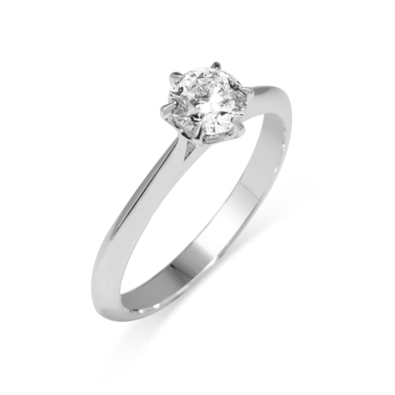 18ct White Gold Diamond Solitaire Ring