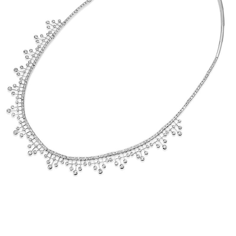 4.45ct TW Diamond Tennis Necklace in 18ct White Gold