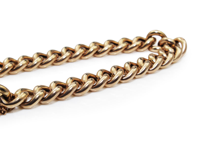 9ct Yellow Gold Curb Link Bracelet with Padlock Clasp