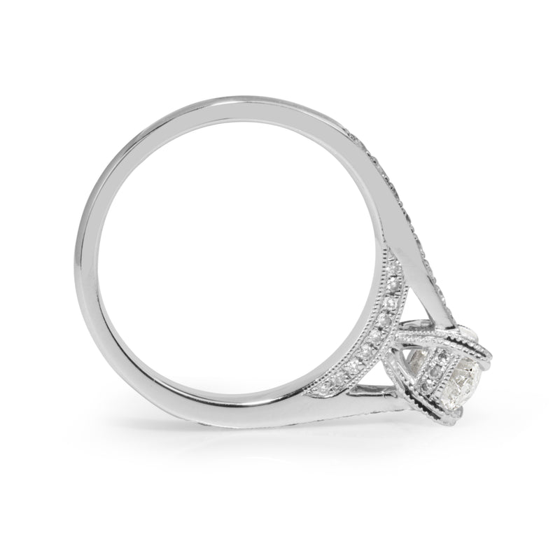 Platinum Oval Diamond Solitaire Ring