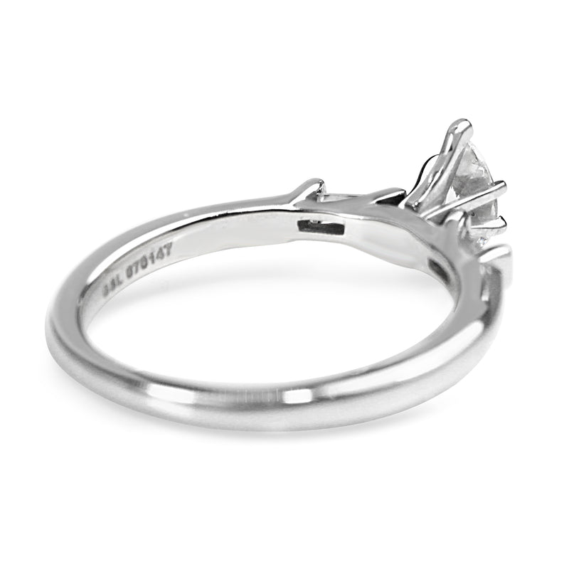 14ct White Gold Marquise Solitaire Ring