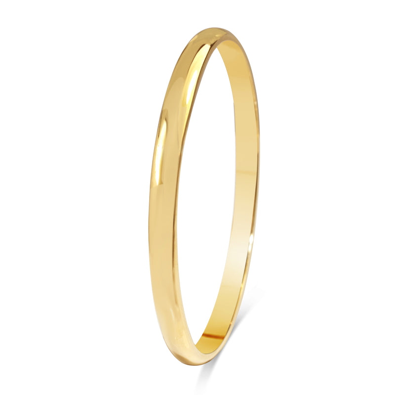 9ct Yellow Gold Solid Round Bangle