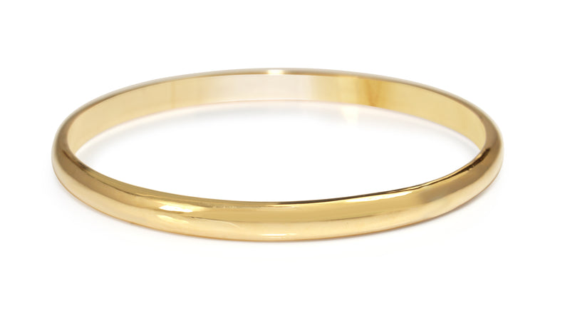 9ct Yellow Gold Solid Round Bangle