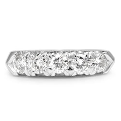 14ct White Gold Diamond 5 Stone Ring