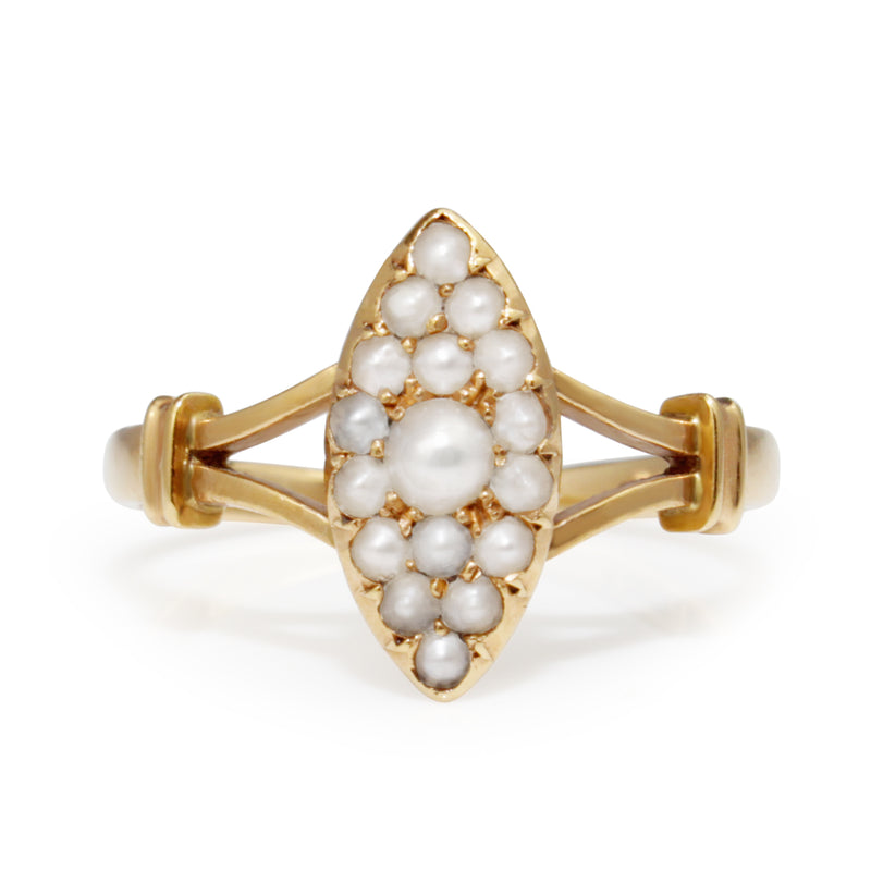 Dainty Gold Flower Ring - Seed Pearl Ring – ARTEMER