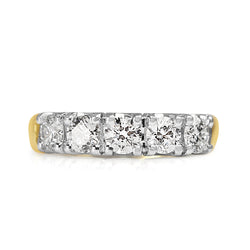 18ct Yellow and White Gold 5 Stone Diamond Ring