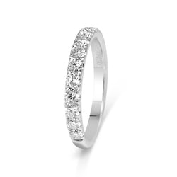 18ct White Gold .60ct Diamond Half Hoop Band