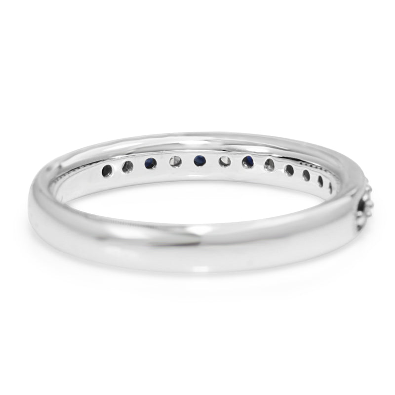 9ct White Gold Sapphire and Diamond Band