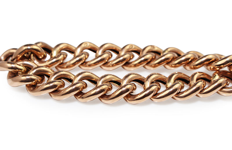 9ct Rose Gold Curb Link Bracelet