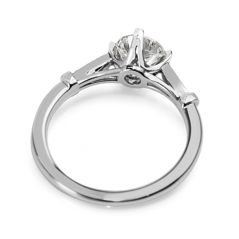 Platinum Vintage Style Diamond Solitaire Ring