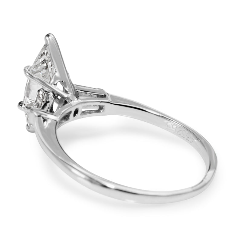 Platinum Marquise Diamond Solitaire Ring