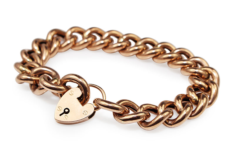9ct Rose Gold Curb Link Bracelet