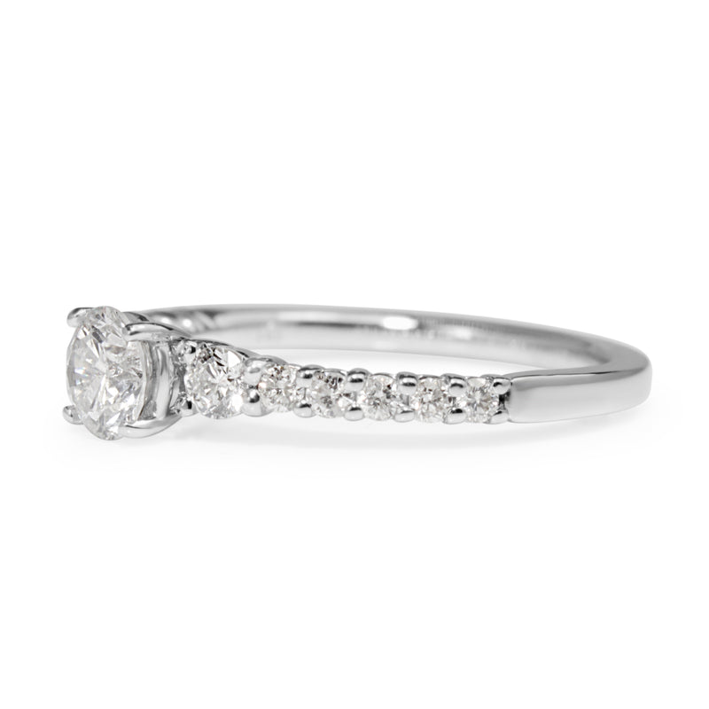 14ct White Gold Graduated Diamond Ring