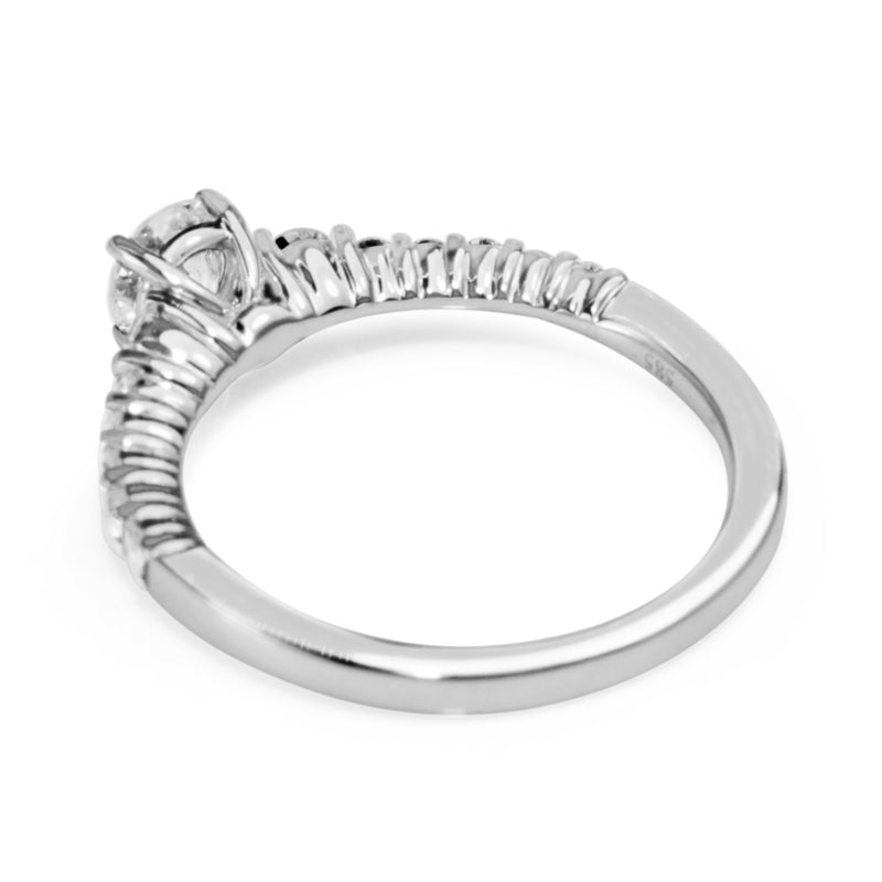 14ct White Gold Graduated Diamond Ring