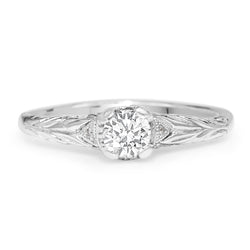 Platinum Vintage Diamond Solitaire Ring