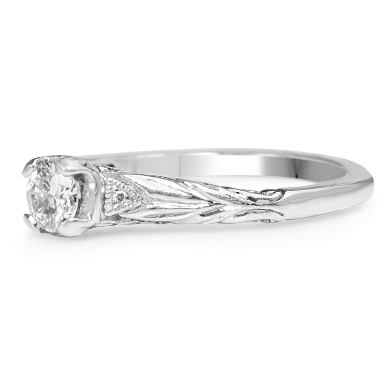 Platinum Vintage Diamond Solitaire Ring