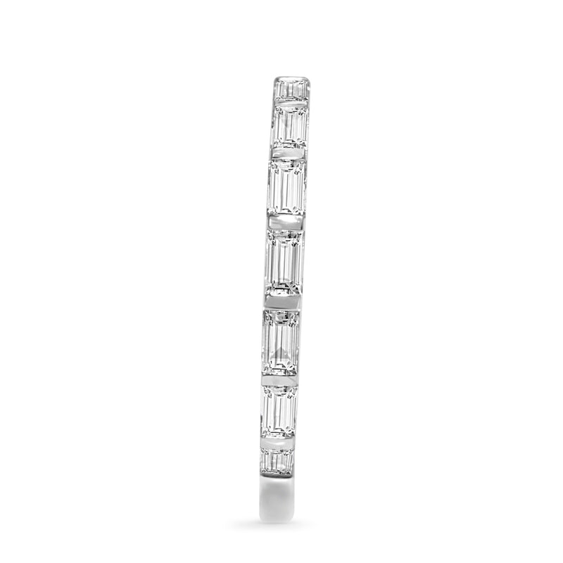 18ct White Gold Fine Baguette Diamond Band