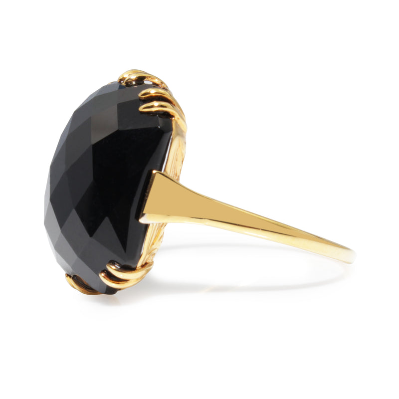 9ct Yellow Gold Antique Onyx Ring