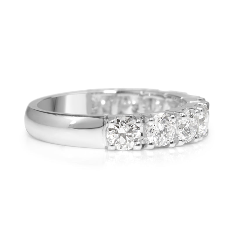 Platinum 9 Stone Diamond Ring