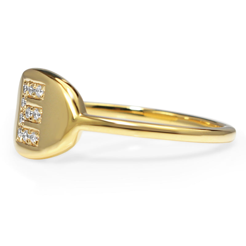 18ct Gold Diamond Initial Ring - MADE TO ORDER