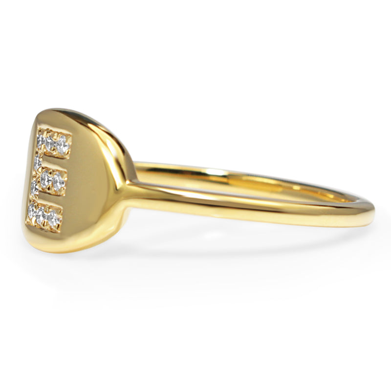 9ct Gold Diamond Initial Ring - MADE TO ORDER