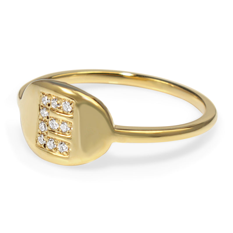 9ct Gold Diamond Initial Ring - MADE TO ORDER