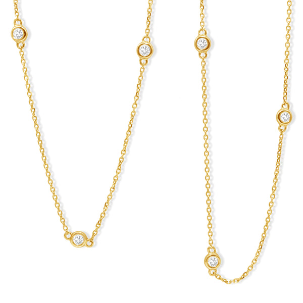 18ct Yellow Gold 'Diamond By The Yard' Chain / Necklace