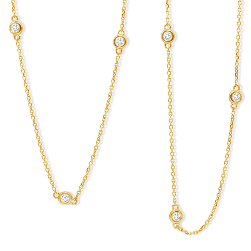 18ct Yellow Gold 'Diamond By The Yard' Chain / Necklace