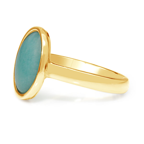 9ct Yellow Gold Amazonite Ring