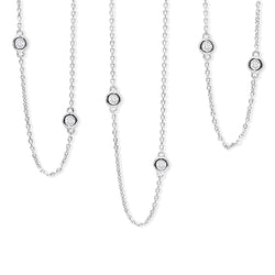 18ct White Gold 'Diamond By The Yard' Chain / Necklace