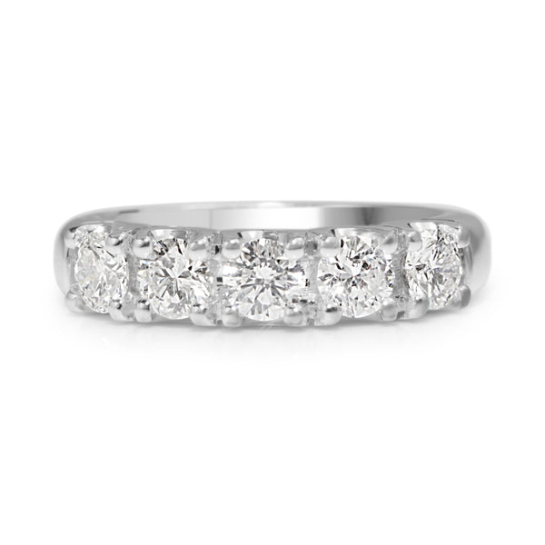 18ct White Gold 5 Stone Diamond Ring