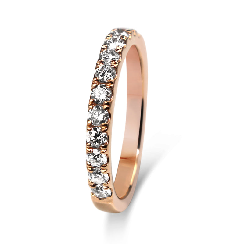 18ct Rose Gold .50ct Diamond Band