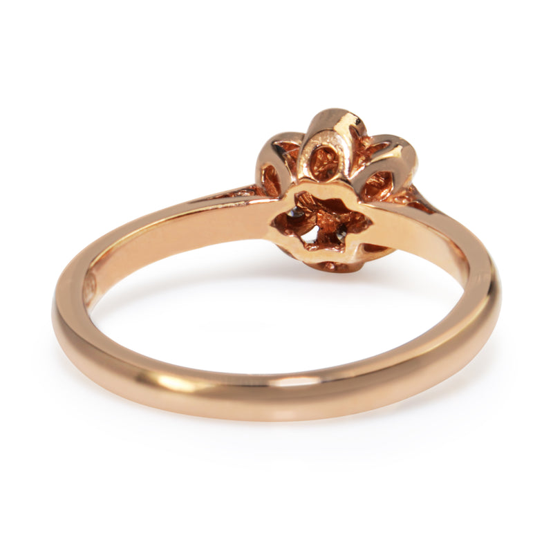 9ct Rose Gold Diamond Daisy / Flower Ring