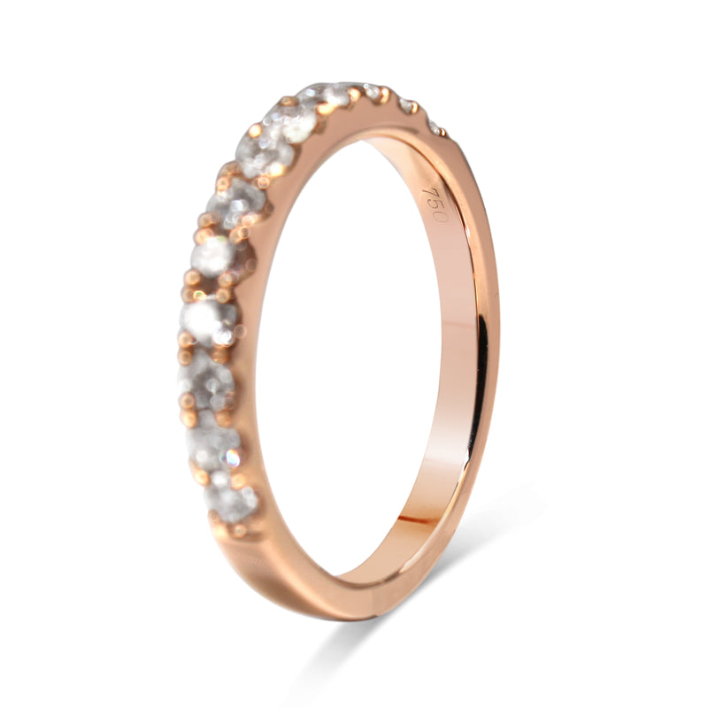 18ct Rose Gold .50ct Diamond Band