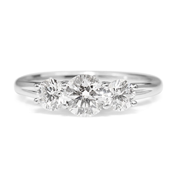 18ct White Gold 3 Stone Diamond Ring